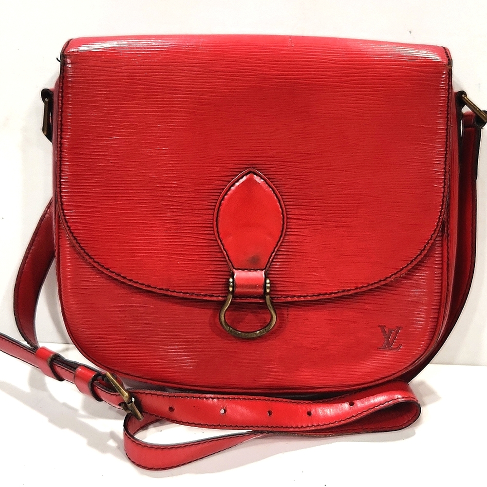 Louis Vuitton Epi Saint Cloud GM Red Crossbody Shoulder Bag Authentic - Picture 16 of 16